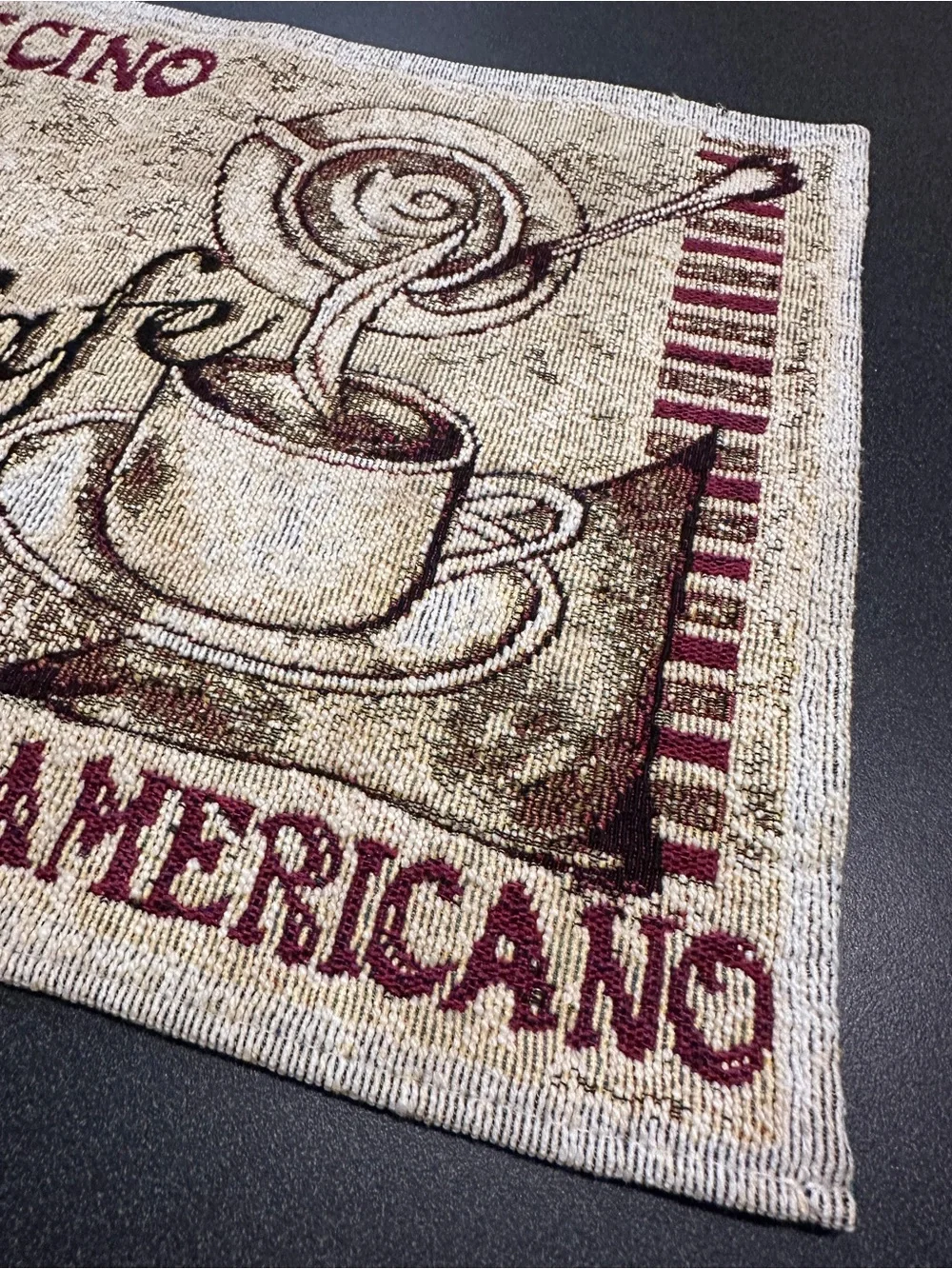 Set of 2 Coffee Cappuccino Tapestry Breakfast Table Placemat 15